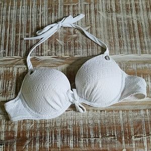Victoria Secret White Lace Bikini top 36B